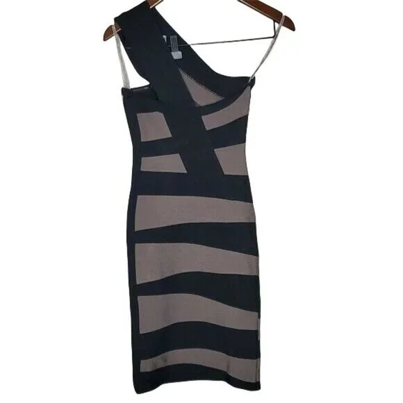 Stretta Jessica Black One Shoulder Bandage Bodycon Dress XS Party - Picture 5 of 9